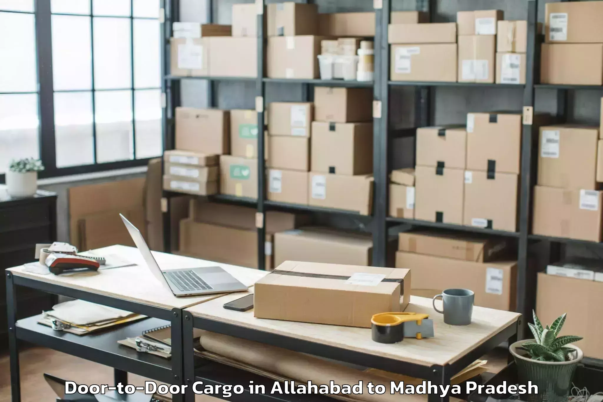 Reliable Allahabad to Mhow Door To Door Cargo